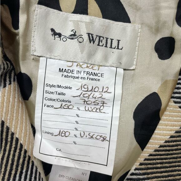 Weill Blazer Jacket Women Size 10 Multicolor - Picture 6 of 8